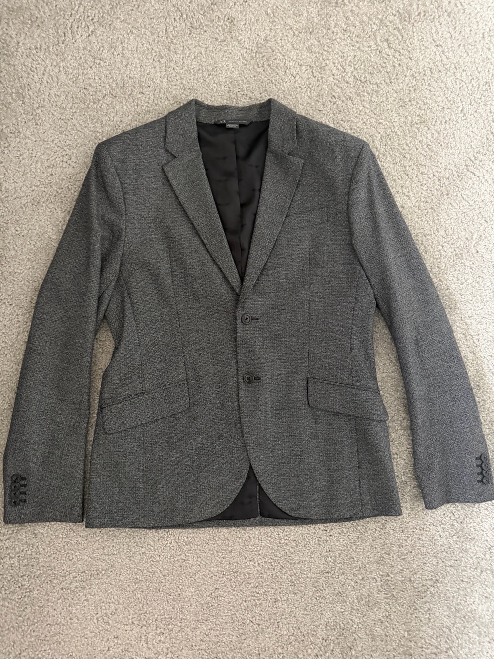 Armani Exchange Men's Heather Gray Two-Button Sport Coat